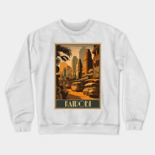 Nairobi Kenya Vintage Travel Art Poster Crewneck Sweatshirt